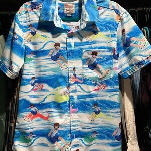 RSVLTS Men’s Bob Ross Button Down Shirt Size Small